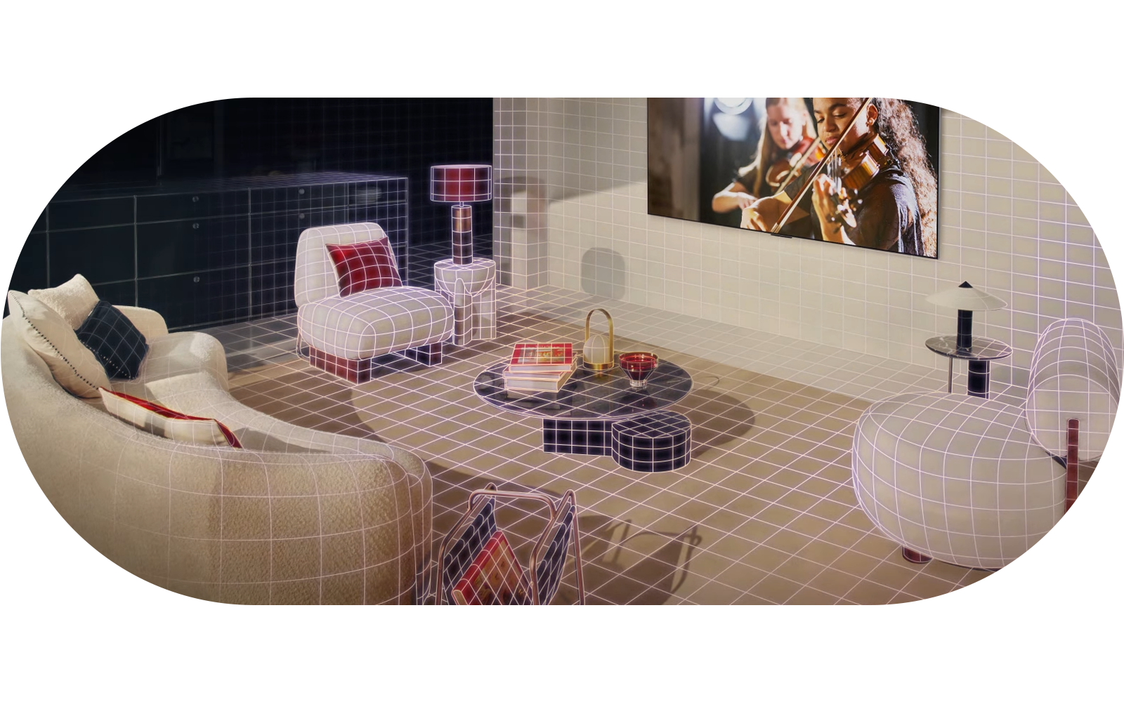 Salon avec téléviseurs LG OLED dotés de la AI Customisation, qui offre une luminosité et un son optimaux